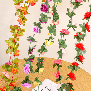 Guirlandes de roses artificielles Chuangqu, longues, décoratives, pour mariage, maison, enveloppement de tuyaux de climatiseur - Product Image 3