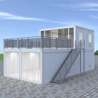 Maison préfabriquée mobile de luxe en conteneur avec panneaux sandwich en acier, design moderne, imperméable, petite maison portable