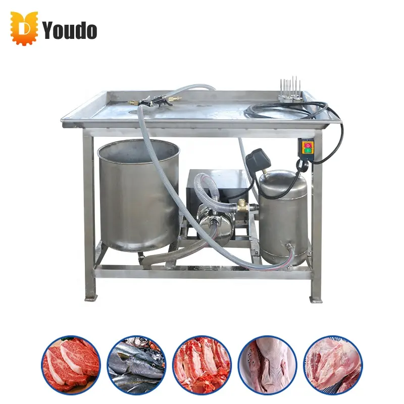 Thương Mại Bán Tự Động Thịt Chữa Ép Marinade Đấu Thầu Syringe Brine Gia Vị Gun Injector Máy Với Trường Hợp Hose