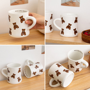 Mug en céramique personnalisé en forme d'ours, 360 ml, avec poignée, impression à l'écran, tasse cadeau - Product Image 3