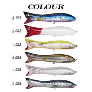 Vente en gros de leurres de pêche en eau salée, popper à profondeur variable avec yeux 3D personnalisés, 195 mm, 111 g, popper coulant - Product Image 6