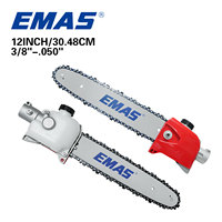 Accessoire de scie à chaîne pour débroussailleuse EMAS 26/28 mm 9T 12 pouces pour la coupe des arbres et l'élimination des mauvaises herbes
