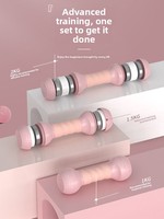 Ensemble d'haltères réglables en acier avec revêtement en caoutchouc pour le renforcement musculaire des bras, idéal pour les femmes débutantes en fitness à domicile, couleur et logo personnalisables