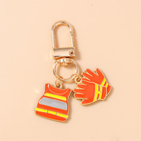 Ensemble de porte-clés de pompier héroïque en émail, camion de pompiers et extincteur, pour cadeaux de retraite de pompier, souvenirs de service de sauvetage