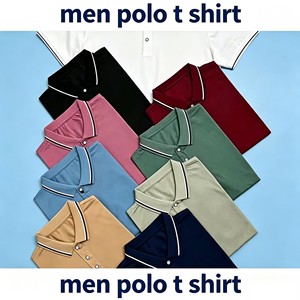 Polo da uomo in cotone di alta qualità, economiche, taglie forti 48-56, modello DZP003, con colori assortiti - 3,05 Dollari - Product Image 3