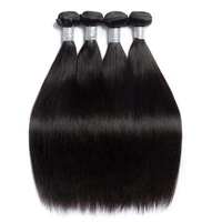 Ekstensi Rambut Non Shedding 10 - 40 Inch, Bundel Rambut Asli India Virgin Tanpa Proses, Kutikula Tersusun Rapi, Grosir
