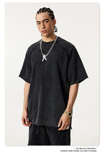 Camiseta Vintage Personalizada con Serigrafía, 330G, 100% Algodón, Estilo Streetwear, Hombros Caídos, Oversize, para Hombre - Product Image 4