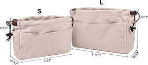 Organisateur de sac à main en toile robuste fermeture à cordon étui à maquillage multi-poches sac cosmétique imprimé personnalisé - Product Image 5