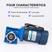 Moteur monophasé 90W 110V 120V 220V AC avec réducteur à vis sans fin NMRV30, moteur à induction à faible vitesse à couple élevé