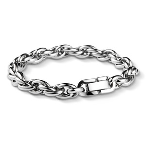 <span class=keywords><strong>Bracciale</strong></span> per Coppie in Acciaio Inossidabile. Gioielli Semplici Originali Fatti a Mano per Donne. <span class=keywords><strong>Bracciale</strong></span> da ragazzo in stile cubano. - Product Image 2