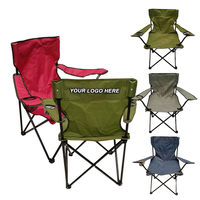 Chaise pliante d'extérieur légère en fer, design chinois, avec dossier et accoudoirs, chaise de camping portable pour pique-nique, tissu Oxford