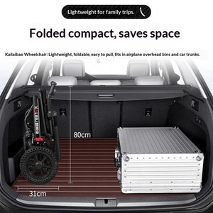 Silla de Ruedas Plegable Ligera y Pequeña para Personas Mayores, Silla de Ruedas Manual Especial para Tránsito, Ultra Ligera, Portátil, Simple, Ayuda para la Movilidad - Product Image 4