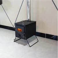 Réchaud de tente de glamping extérieur portable bon marché poêles de sauna poêle de tente à bois de camping pliant en fonte