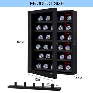 Boîte de présentation murale en bois pour médailles de champion, avec serrure, pour collection - Product Image 3