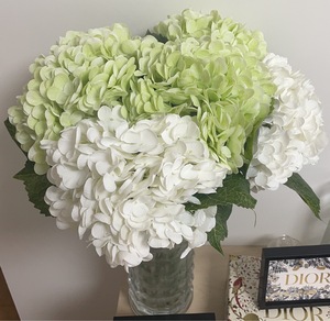 YH030 하이 엔드 품질 라텍스 수국 꽃 리얼 터치 인공 수국 꽃 웨딩 센터 피스 홈 장식 - Product Image 1