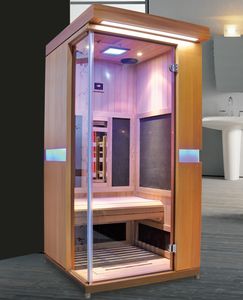 SS-100G Sauna a Infrarossi Individuale in Cedro a Spettro Completo con Terapia a Basso EMF, Riscaldatore, Pannello di Controllo in Hemlock per Vapore Secco e Benessere - Product Image 6