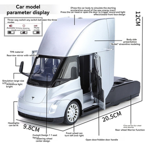 Diecast 1:24 T Semi camión desmontable metal simulación camión aleación vehículo juguete camión modelo ruedas movibles niños juguete coche nodel - Product Image 3