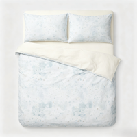 Ensemble de literie en microfibre imprimé et uni assorti, 4 pièces, vente en gros, taille Queen et King, pour les distributeurs de revente en gros