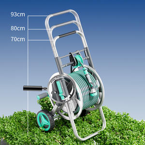 Chariot à enrouleur de tuyau en métal Mouvement portable longue durée et durable avec grand tuyau de rembobinage de roue avec tuyau antigel de rail de guidage - Product Image 5