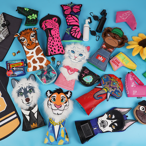 Neues Design Golf-Schlägerhauben Golf-Schlägerkopfhüllen Tier-Plüsch-Stickerei PU-Leder <span class=keywords><strong>Driver</strong></span> Wood <span class=keywords><strong>Cover</strong></span> Golf-Zubehör - Product Image 2