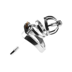 Edelstahl Anti-Separtion Keuschheit schloss mit Harnröhre geräuschen Katheter stimulieren Hahn käfig <span class=keywords><strong>Penis</strong></span> Ring Sm Sexspielzeug für Mann Homosexuell - Product Image 1