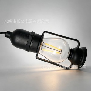 E27 Led Light <b>Strings</b> Iron Body Waterproof Outdoor Lamp S14 Vintage Lantern Style For <b>Garden</b> Decoration - Product Image 4