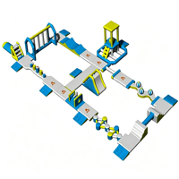 Parc aquatique gonflable flottant pour le plaisir estival