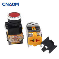 LA38-11BN 22mm interrupteur à bouton-poussoir momentané réinitialisation automatique et verrouillage automatique 1NO 1NC interrupteur à bouton-poussoir à tête plate