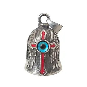 Tùy Chỉnh Bán Buôn Loại Xe Máy Biker Grim Reaper Người Giám Hộ Chuông Dây Móc Khóa Với Mắt Ác Biểu Tượng - Product Image 1