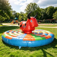 Toro mécanique gonflable d'extérieur avec tapis de sécurité pour fêtes foraines et location commerciale