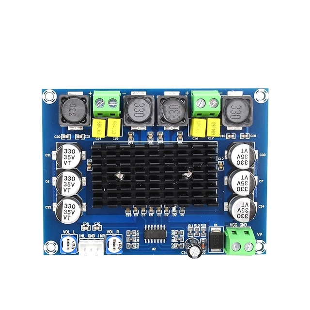 HIFIDIY LIVE TPA3116D2 Dual-channel Stereo High Power Digital Audio Power Amplifier Board 120W*2 to speaker XH-M543