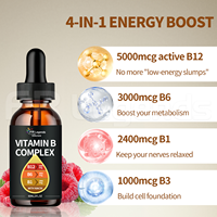 Suplementos Líquidos Multivitamínicos Naturales de Suministro OEM con Metilcobalamina, Apoyo Inmunológico y Energético, Gotas de Vitamina B12