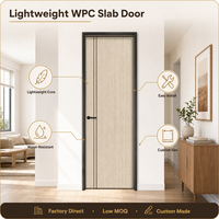 Porte intérieure en WPC légère, facile à installer, moderne, étanche, sur mesure pour appartement, bureau, chambre à coucher, projet