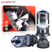 Promotion : Mini projecteur LED H4 110W 20000Lm pour voiture, lentille de phare LED à faisceau haut et bas, Plug and Play, pour moto