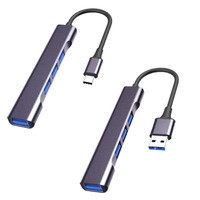 Base de Expansión Multifuncional 4 en 1 Tipo C, Puertos USB 3.0/USB-C, Soporte SD/TF, Adaptador de Alta Velocidad, Compatible con Todos los Portátiles Tipo C
