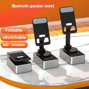 3-in-1 supporto <span class=keywords><strong>per</strong></span> telefono in metallo pieghevole altoparlante senza fili 1200mAh Power Bank portatile <span class=keywords><strong>per</strong></span> telefoni cellulari e tablet - Product Image 4
