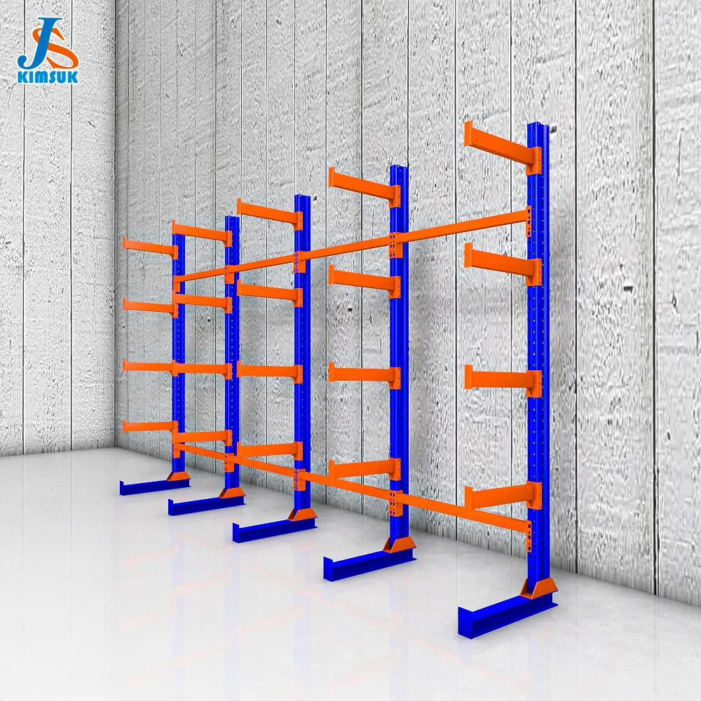 Rack cantilever telescópico elétrico para armazém industrial, rack de aço para serviço pesado