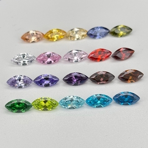 Bán buôn máy cắt 1.5x3 --- 7x14 mét trắng màu xanh lá cây cà phê Aquamarine Marquise 5A Tanzanite Cubic zirconia đá đối với trang sức làm - Product Image 2