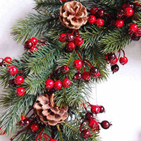 2023 Weihnachts dekoration 45cm natürlicher Tannenzapfen ring Weihnachts simulation Kiefern zweig kranz