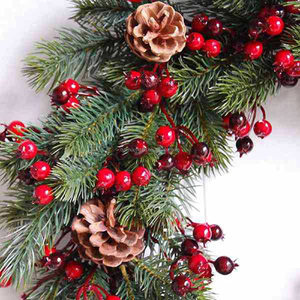2023 Giáng Sinh Trang Trí 45Cm Thông Tự Nhiên <span class=keywords><strong>Cone</strong></span> Vòng Giáng Sinh Mô Phỏng Thông Chi Nhánh Vòng Hoa - Product Image 4