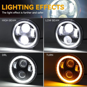 Faro Led para motocicleta de 5,75 pulgadas, lente de proyector, Faro <span class=keywords><strong>Moto</strong></span> para Led 5 3/4, faro redondo para motocicleta - Product Image 5