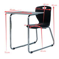 Fournisseurs de mobilier scolaire, mobilier de salle de classe universitaire, chaise d'étudiant avec tablette d'écriture
