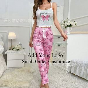 Set Pigiama 3 Pezzi da <span class=keywords><strong>Donna</strong></span> con Logo Personalizzato: Cappotto Lungo, <span class=keywords><strong>Pantaloni</strong></span> e Canotta in Tessuto Waffle a Costine - Product Image 1