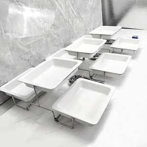Suministros al por Mayor para Hoteles, Soporte de Exhibición de Alimentos de Cerámica de 3 Niveles, Exhibidores para Catering, Bandejas Elevadas para Buffet, Bandejas para Servir Fácilmente - Product Image 2