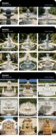 YOUFINE Fuente de Pared de Travertino Antiguo con Cabeza de León Tallada a Mano, Fuente de Agua de Piedra para Decoración de Patio, Villa o Jardín