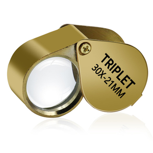 Lente d'Ingrandimento per Gioielli 30x21mm, Strumento per Orafi, Lente Pieghevole Tripla per Diamanti con Lente in Vetro - Product Image 3