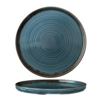 Assiette plate Harvest Blue Ø 26 cm empilable en céramique décorée à la main Dudson
