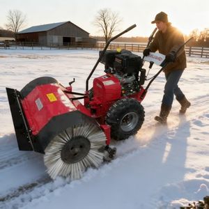 Barredora <span class=keywords><strong>de</strong></span> nieve con motor especial flexible <span class=keywords><strong>de</strong></span> 13HP, escoba pequeña para el hogar, patio exterior multiusos para áreas alpinas, barredora <span class=keywords><strong>de</strong></span> nieve - Product Image 5