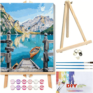 "Kit di pittura personalizzata con numeri-pittura a olio astratta artigianale per adulti, tela dipinta a mano per decorazioni murali per la casa" <span class=keywords><strong>l</strong></span> - Product Image 2