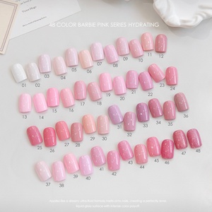 ชุดทำเล็บเจลยูวีสีชมพู OEM 48 สี ชุดยาทาเล็บสีชมพูอ่อน ช่วยให้ผิวขาวขึ้น ประกายวิ้งสวยงาม สีชมพูพลัม สีทึบ สำหรับใช้ในร้านทำเล็บ - Product Image 2